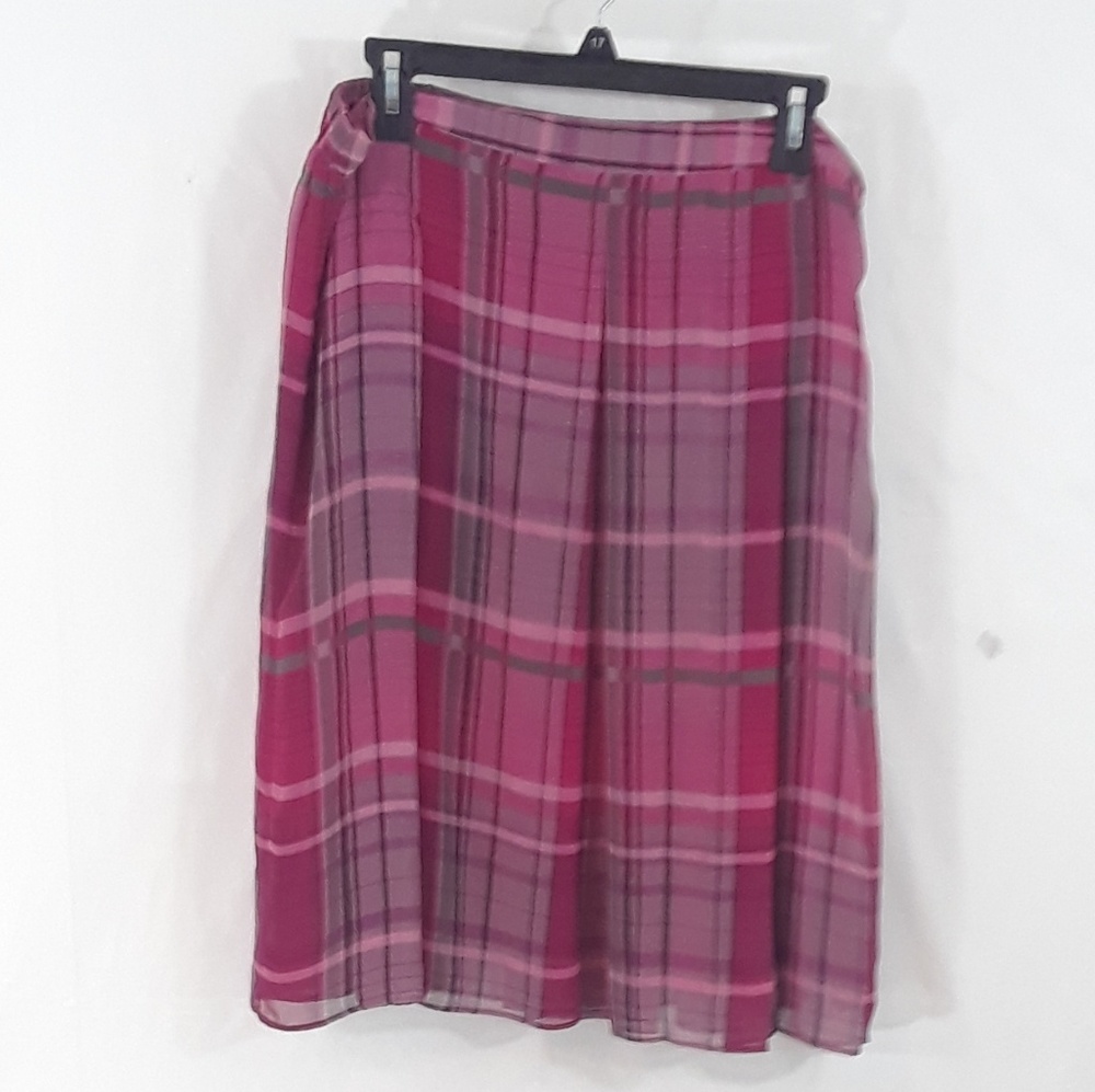 Jaclyn Smith Tartan Plaid  A-line skirt Size L